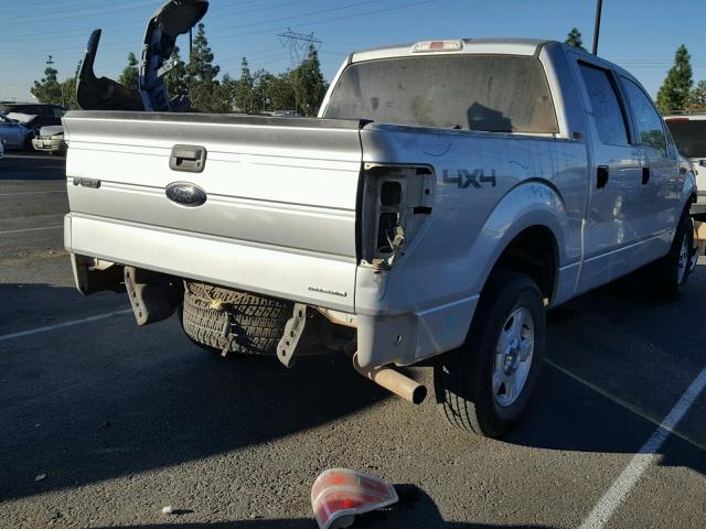 1FTFW1EF0EFA32494 - 2014 FORD F150 SUPER SILVER photo 4