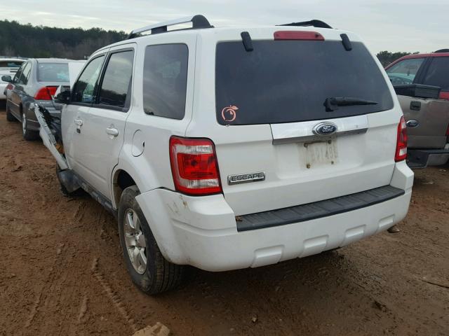 1FMCU04G49KA18958 - 2009 FORD ESCAPE LIM WHITE photo 3