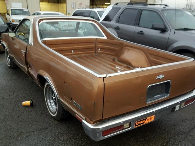 1W80H9K543629 - 1979 CHEVROLET EL CAMINO BROWN photo 3