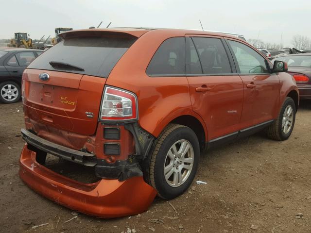 2FMDK48C68BA50361 - 2008 FORD EDGE SEL ORANGE photo 4