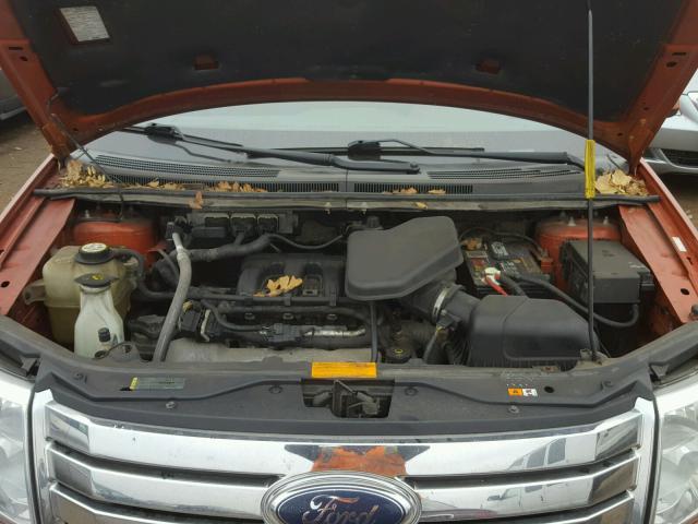 2FMDK48C68BA50361 - 2008 FORD EDGE SEL ORANGE photo 7