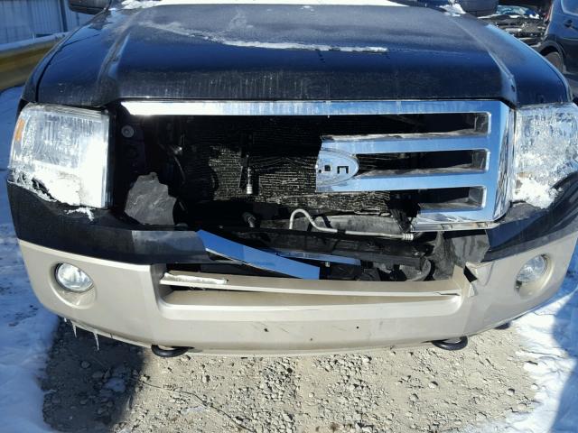 1FMFU18548LA37126 - 2008 FORD EXPEDITION BLACK photo 9