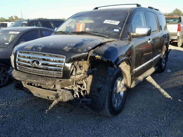 5N3AA08A46N801057 - 2006 INFINITI QX56 BLACK photo 2