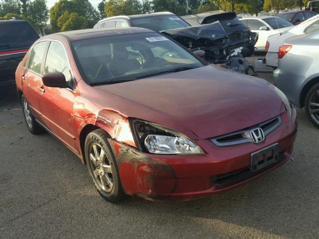 1HGCM66505A009193 - 2005 HONDA ACCORD EX RED photo 1