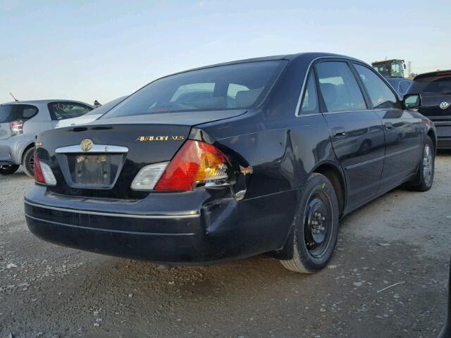 4T1BF28B22U238531 - 2002 TOYOTA AVALON XL BLACK photo 4