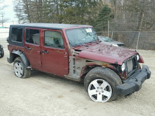 1J4GA59188L524120 - 2008 JEEP WRANGLER U RED photo 1