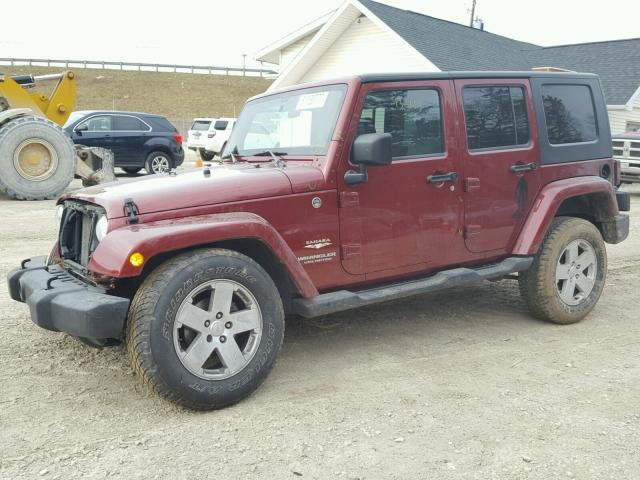 1J4GA59188L524120 - 2008 JEEP WRANGLER U RED photo 2