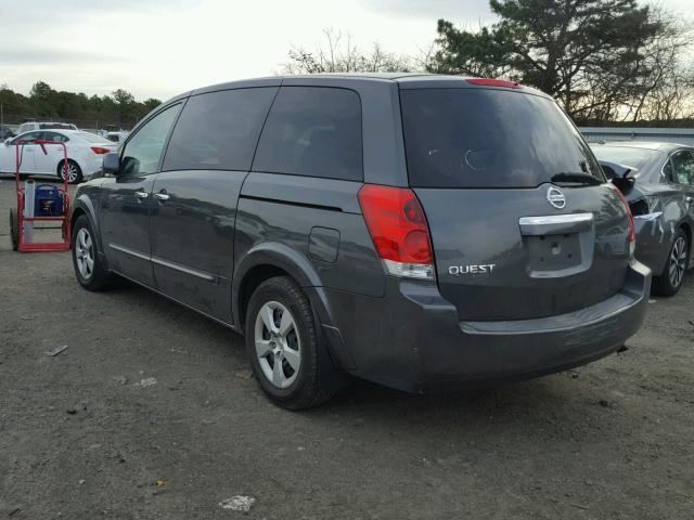 5N1BV28UX8N117558 - 2008 NISSAN QUEST S GRAY photo 3