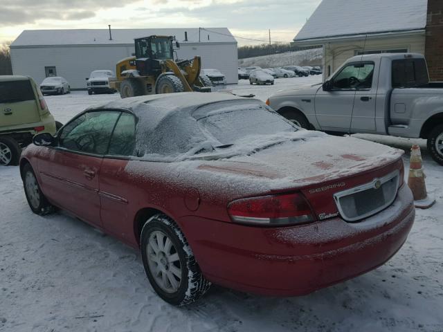 1C3EL75R45N564908 - 2005 CHRYSLER SEBRING GT RED photo 3