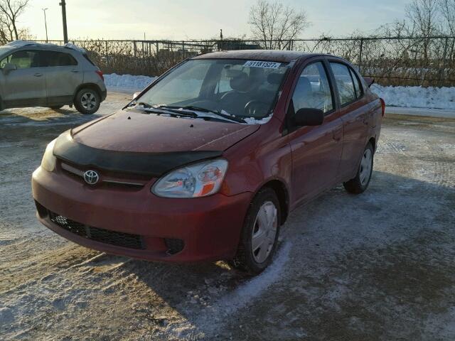 JTDBT123940322977 - 2004 TOYOTA ECHO RED photo 2