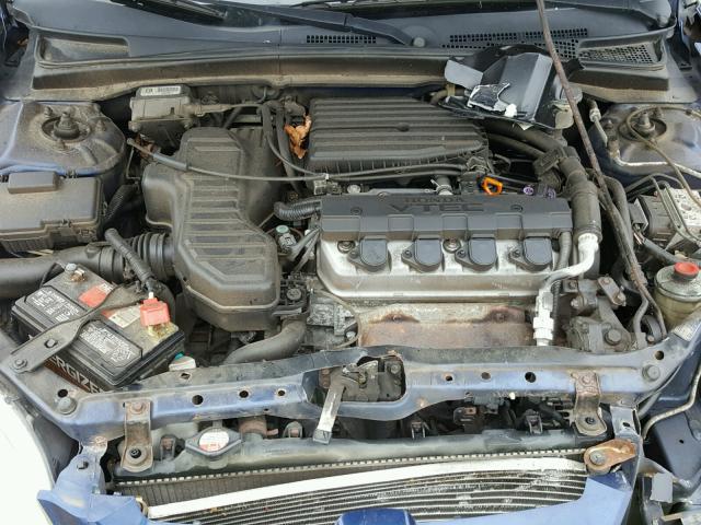 1HGEM22062L102229 - 2002 HONDA CIVIC EX BLUE photo 7