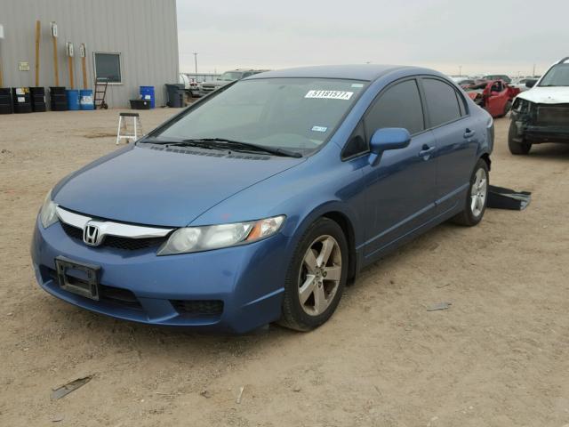 2HGFA16679H500370 - 2009 HONDA CIVIC BLUE photo 2