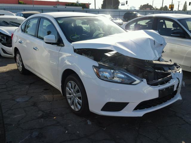 3N1AB7APXHY308414 - 2017 NISSAN SENTRA S WHITE photo 1