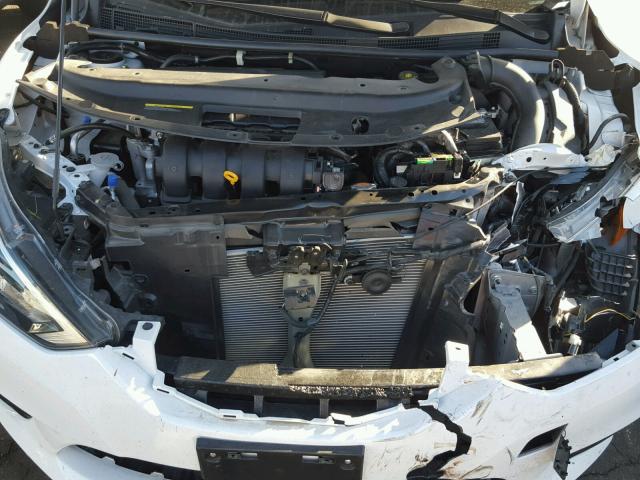 3N1AB7APXHY308414 - 2017 NISSAN SENTRA S WHITE photo 7