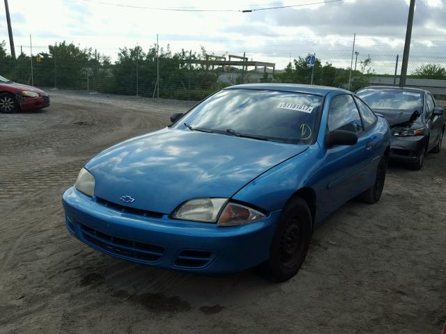 1G1JC1245Y7333419 - 2000 CHEVROLET CAVALIER BLUE photo 2