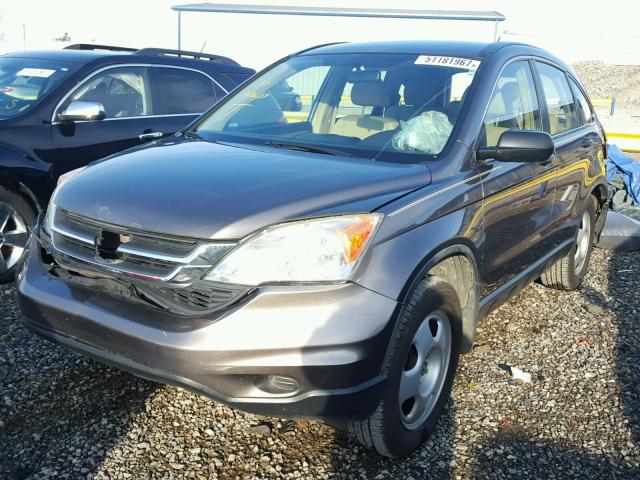 5J6RE3H32AL032614 - 2010 HONDA CR-V LX BROWN photo 2