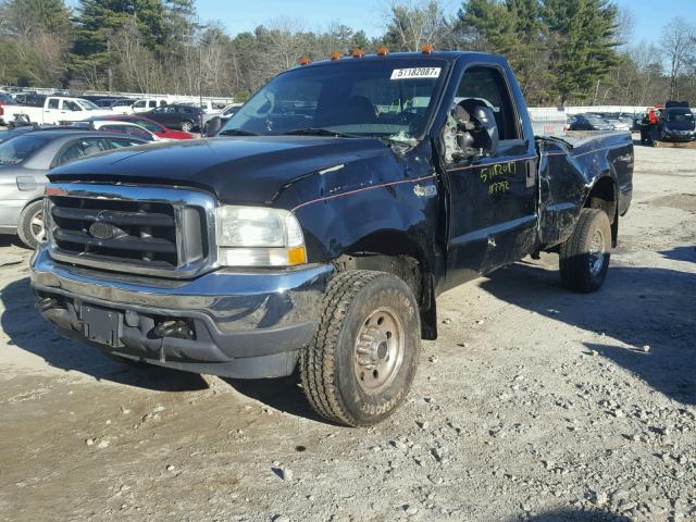 1FTSF31F32EC21562 - 2002 FORD F350 SRW S BLACK photo 2