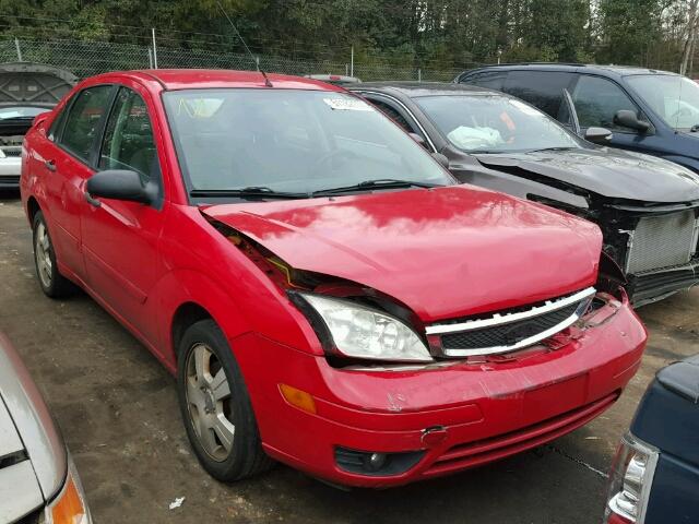 1FAFP34N37W166538 - 2007 FORD FOCUS ZX4 RED photo 1