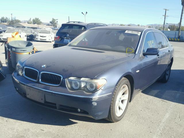 WBAGN63515DS56204 - 2005 BMW 745 LI أزرق صورة 2