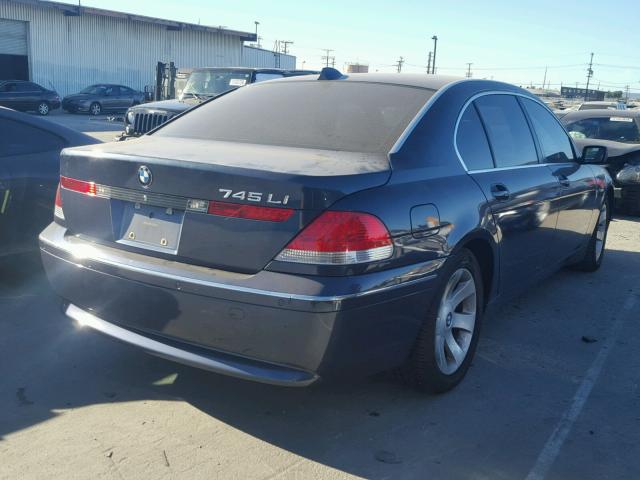 WBAGN63515DS56204 - 2005 BMW 745 LI BLUE photo 4