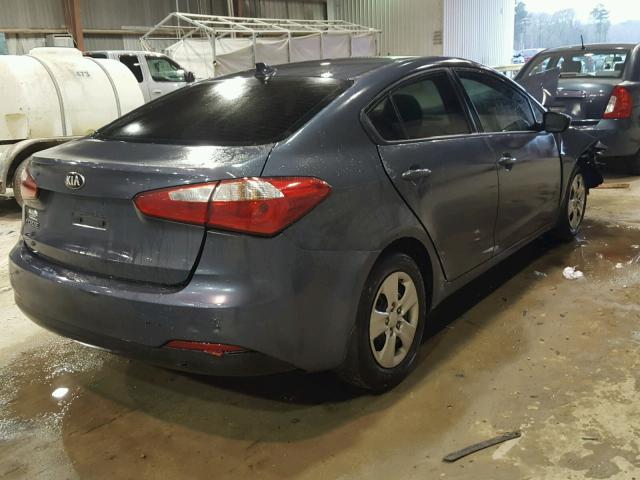 KNAFK4A60G5562067 - 2016 KIA FORTE LX GRAY photo 4