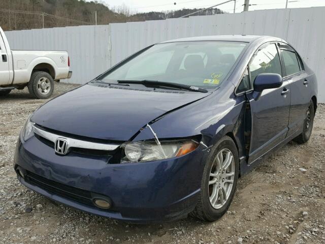 2HGFA16577H511180 - 2007 HONDA CIVIC LX BLUE photo 2