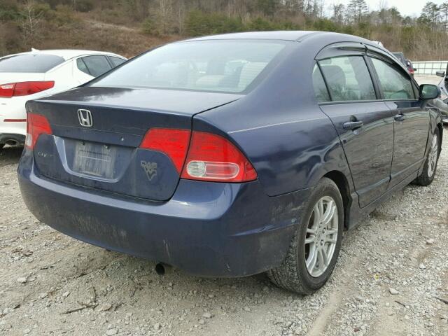 2HGFA16577H511180 - 2007 HONDA CIVIC LX BLUE photo 4