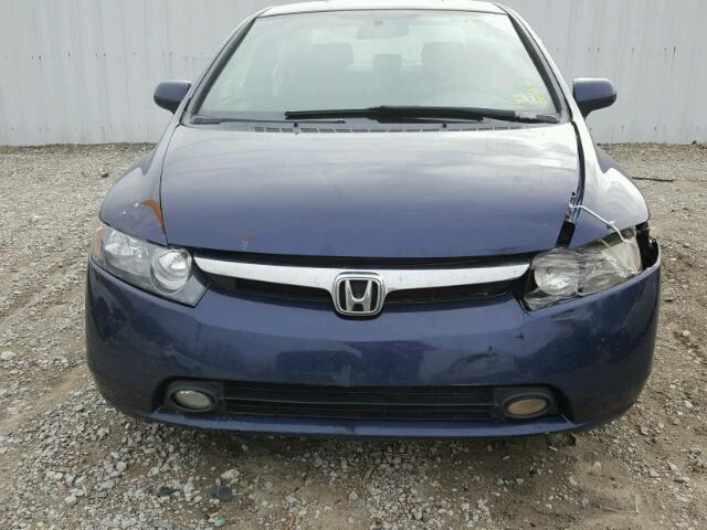 2HGFA16577H511180 - 2007 HONDA CIVIC LX BLUE photo 9