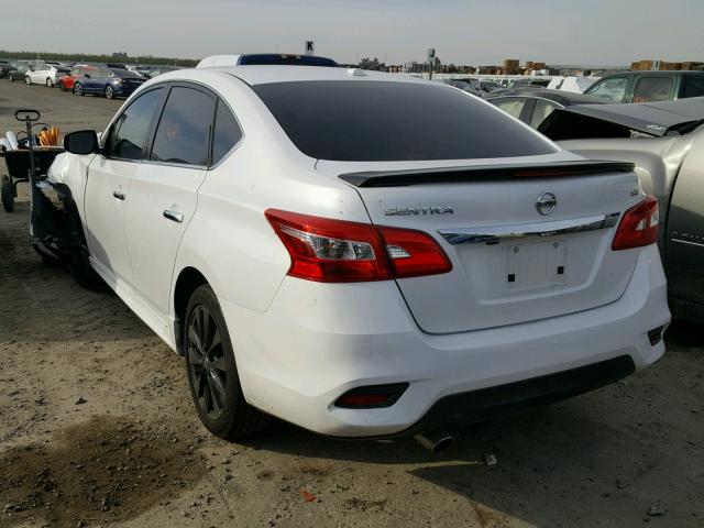 3N1AB7APXHY312771 - 2017 NISSAN SENTRA S WHITE photo 3