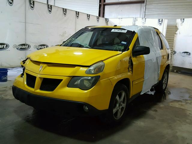 3G7DA03EX3S505948 - 2003 PONTIAC AZTEK YELLOW photo 2