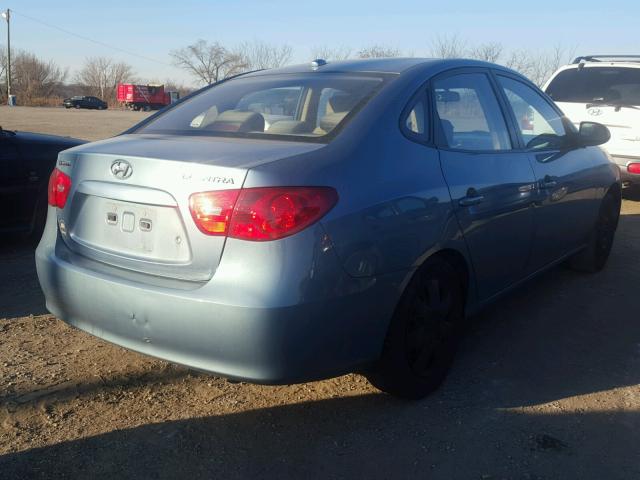 KMHDU46D37U258325 - 2007 HYUNDAI ELANTRA GL BLUE photo 4