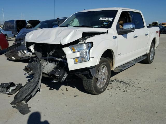 1FTEW1EG2FKE45689 - 2015 FORD F150 SUPER WHITE photo 2