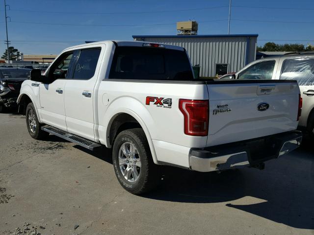 1FTEW1EG2FKE45689 - 2015 FORD F150 SUPER WHITE photo 3