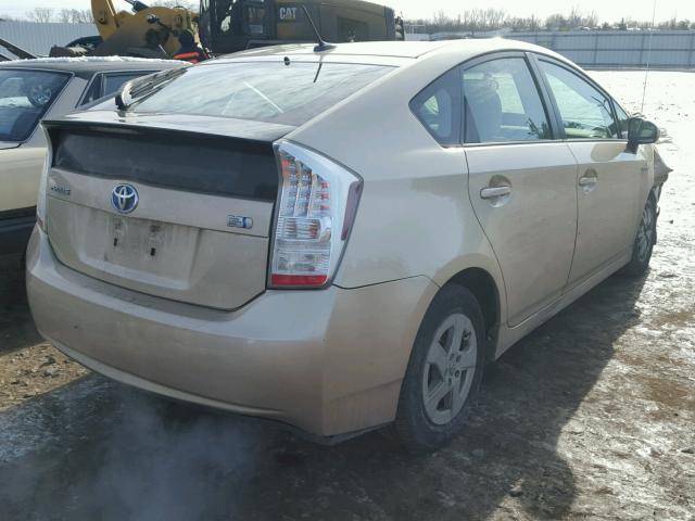 JTDKN3DU1A0206048 - 2010 TOYOTA PRIUS GOLD photo 4