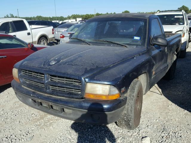 1B7FL26X6YS673098 - 2000 DODGE DAKOTA BLUE photo 2