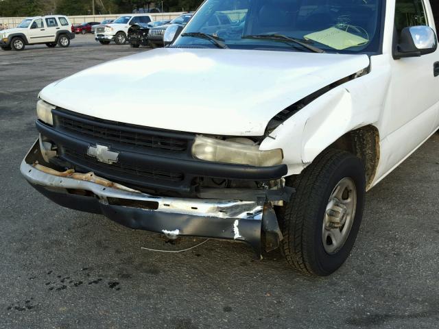 2GCEC19W721259392 - 2002 CHEVROLET SILVERADO WHITE photo 9