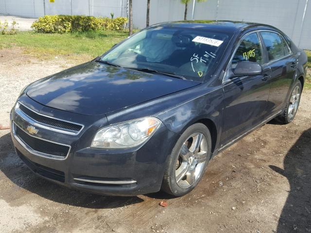 1G1ZH57B294260998 - 2009 CHEVROLET MALIBU 1LT BLACK photo 2