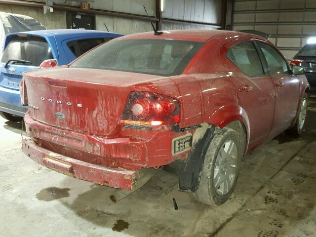 1B3BD4FB3BN551804 - 2011 DODGE AVENGER EX RED photo 4