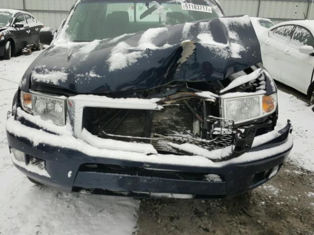 2HJYK16209H500885 - 2009 HONDA RIDGELINE BLUE photo 7