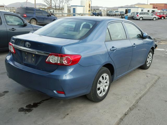 5YFBU4EE7DP112069 - 2013 TOYOTA COROLLA BA BLUE photo 4