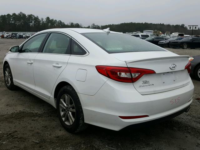 5NPE24AF1HH509068 - 2017 HYUNDAI SONATA SE WHITE photo 3