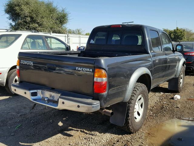 5TEGM92N52Z054560 - 2002 TOYOTA TACOMA DOU BLACK photo 4