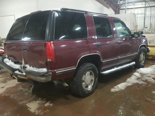 1GKEK13R7XJ768499 - 1999 GMC DENALI BURGUNDY photo 4