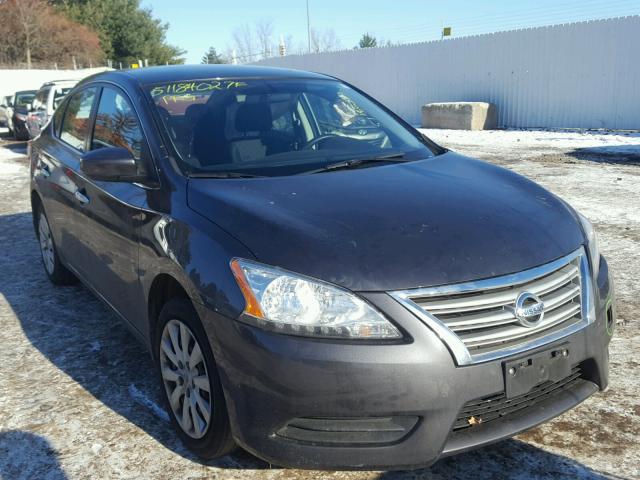 3N1AB7AP7EY226846 - 2014 NISSAN SENTRA S BROWN photo 1