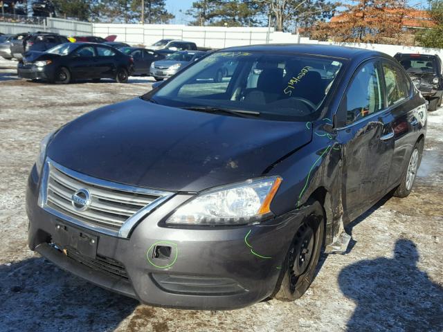 3N1AB7AP7EY226846 - 2014 NISSAN SENTRA S BROWN photo 2