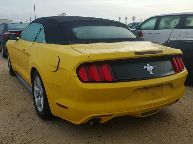 1FATP8EMXG5291967 - 2016 FORD MUSTANG YELLOW photo 3