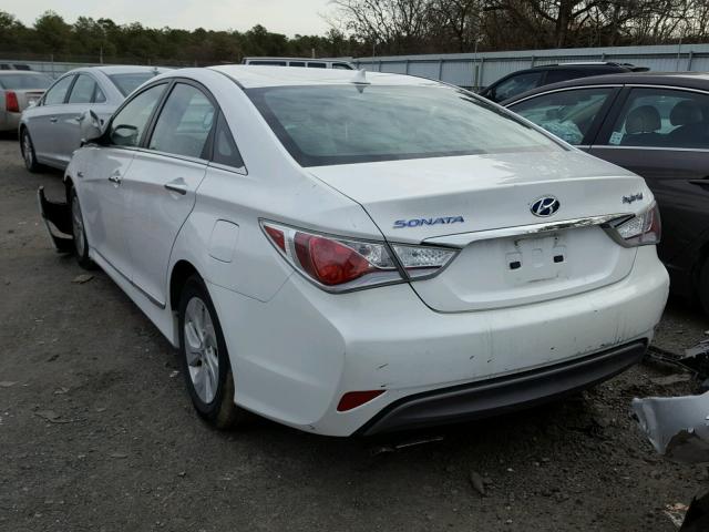 KMHEC4A43DA077639 - 2013 HYUNDAI SONATA HYB WHITE photo 3