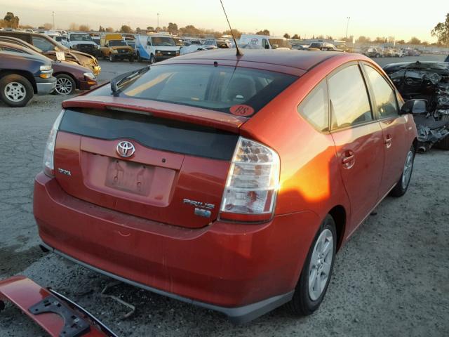 JTDKB20U577552306 - 2007 TOYOTA PRIUS RED photo 4