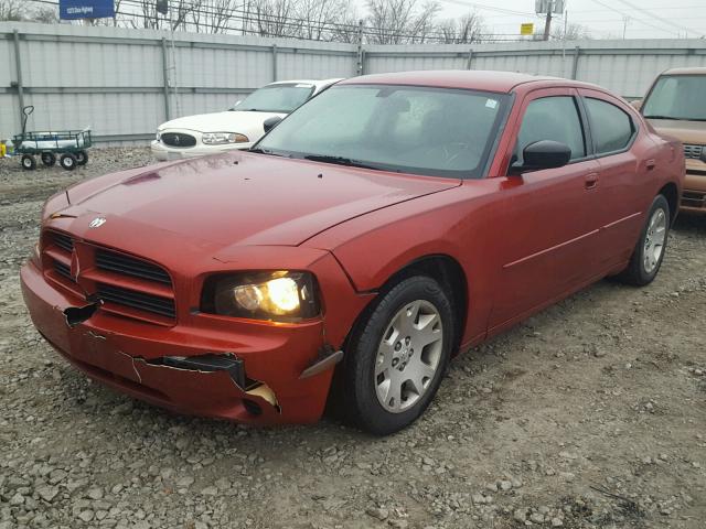 2B3KA43R08H150951 - 2008 DODGE CHARGER RED photo 2