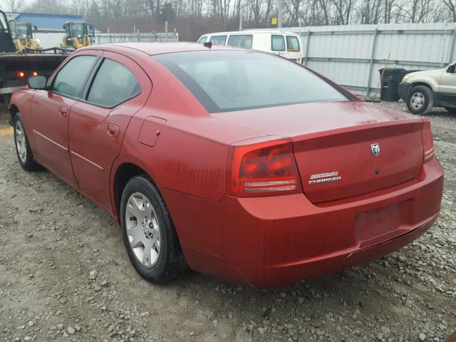 2B3KA43R08H150951 - 2008 DODGE CHARGER RED photo 3